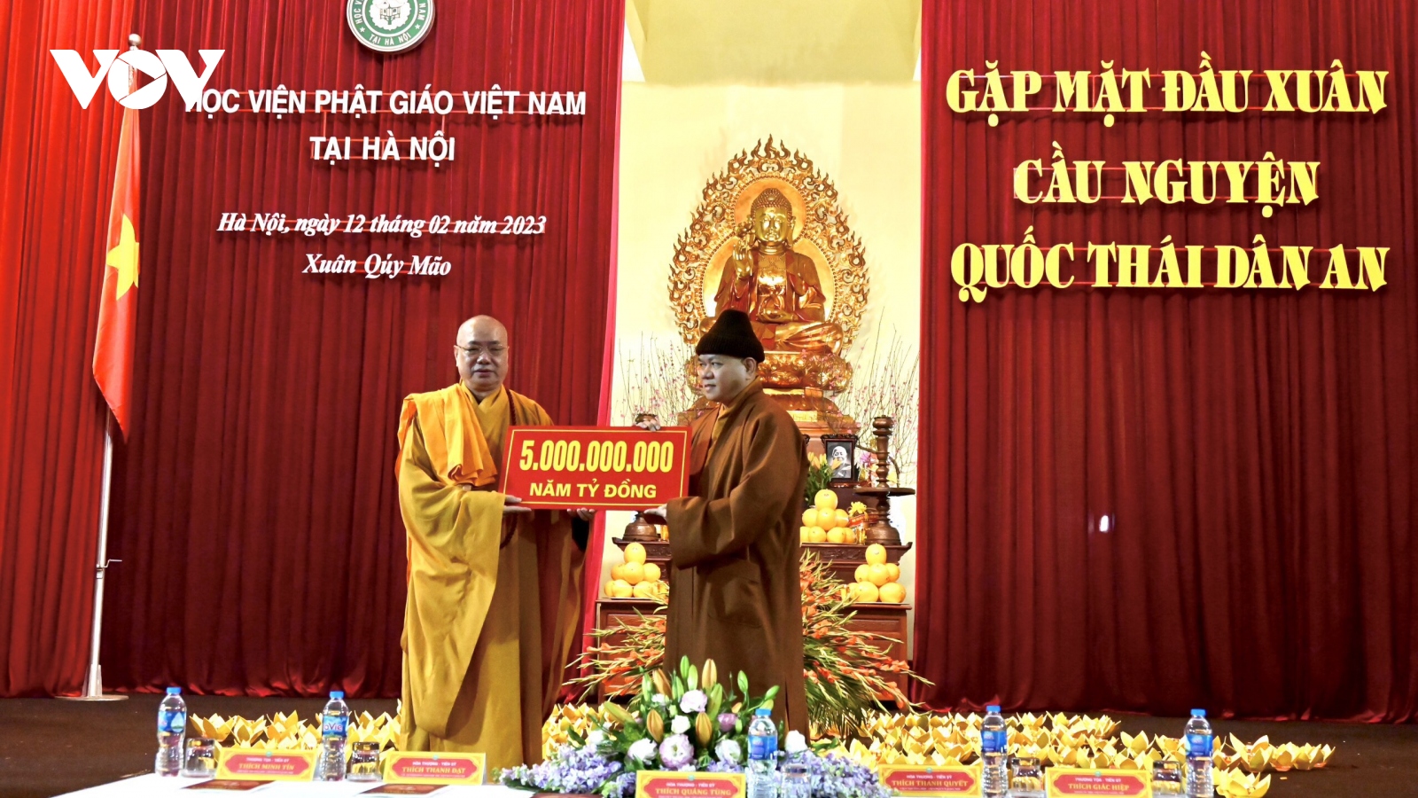Học viện Phật giáo Việt Nam tại Hà Nội tiếp nhận trên 10 tỷ đồng công đức