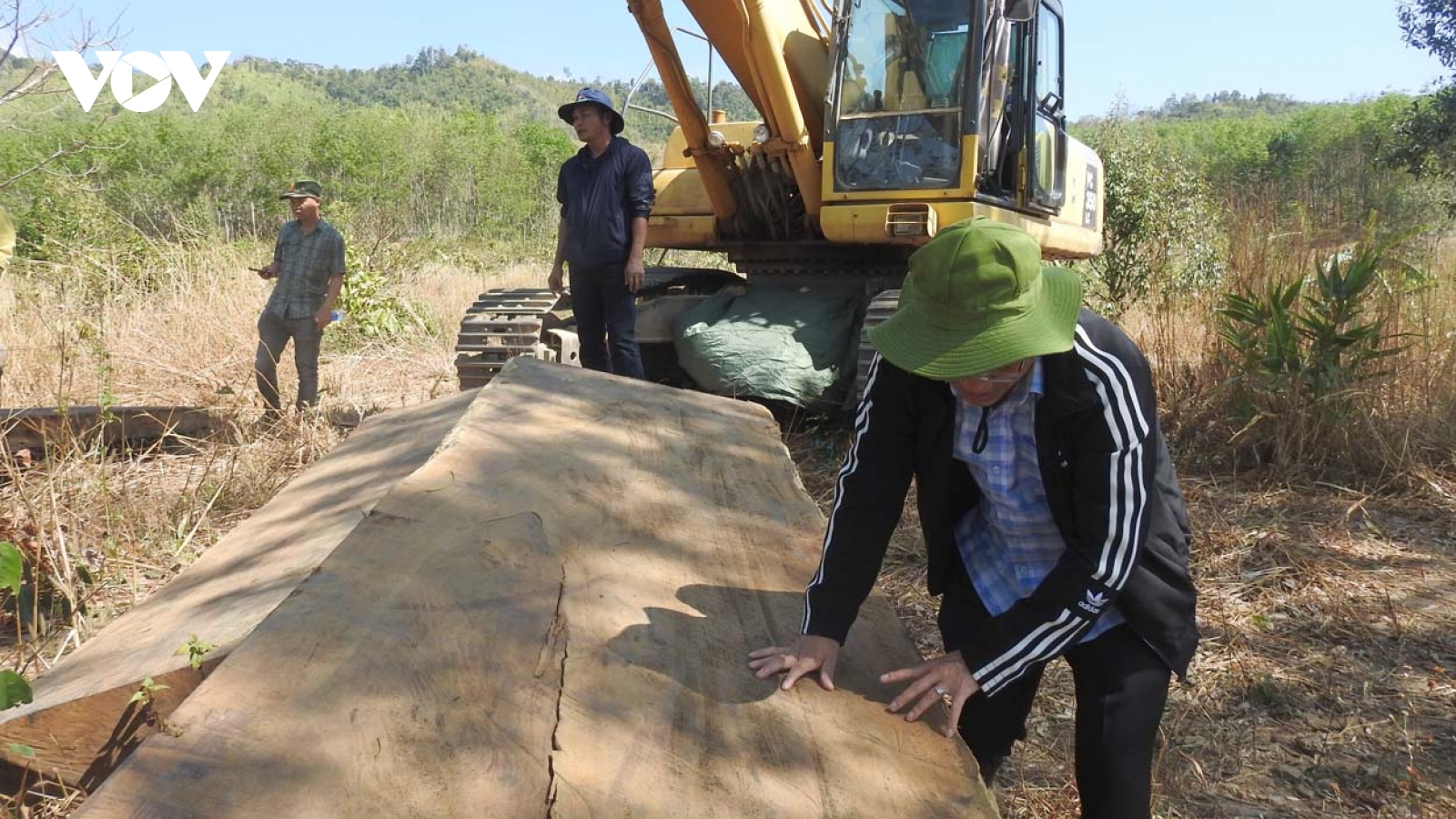 Vụ giấu gỗ trong bãi chứa cát ở Kon Tum: Phát lộ thêm gỗ khủng