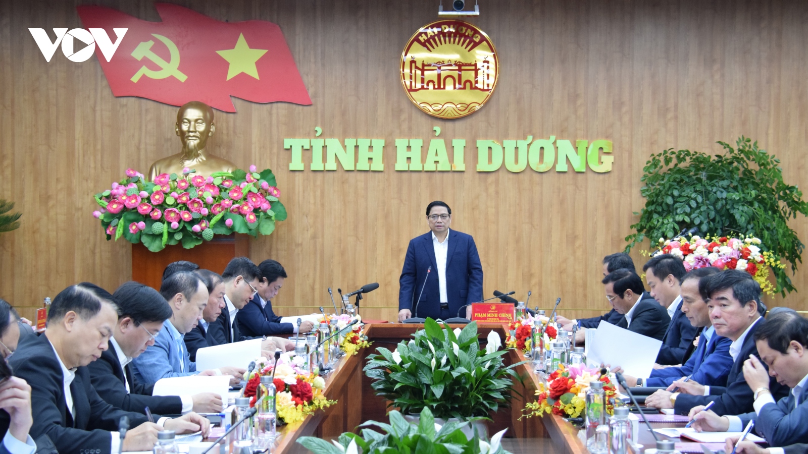 Thủ tướng Phạm Minh Chính làm việc với lãnh đạo tỉnh Hải Dương