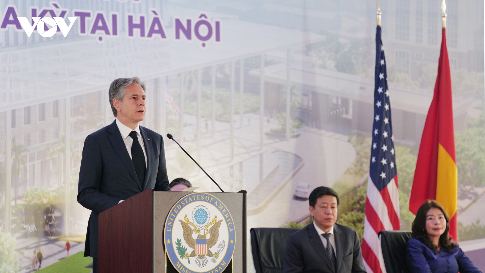 Ngoại trưởng Blinken khởi công trụ sở Đại sứ quán Mỹ mới ở Hà Nội
