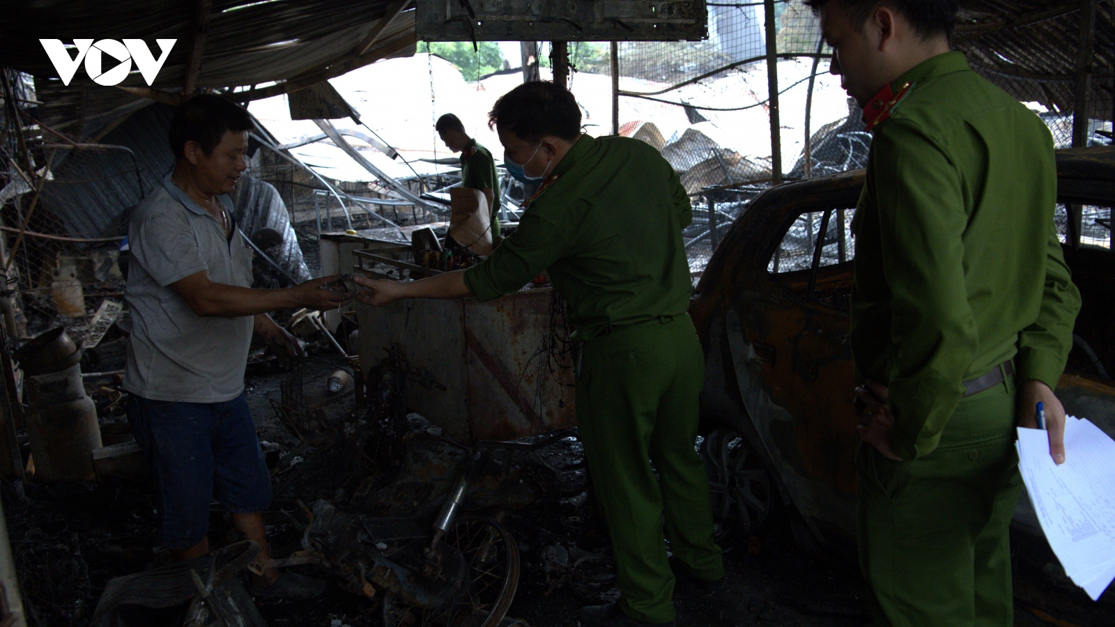 Tìm ra nguyên nhân vụ cháy chợ tạm Vina ở TP Vĩnh Yên, Vĩnh Phúc