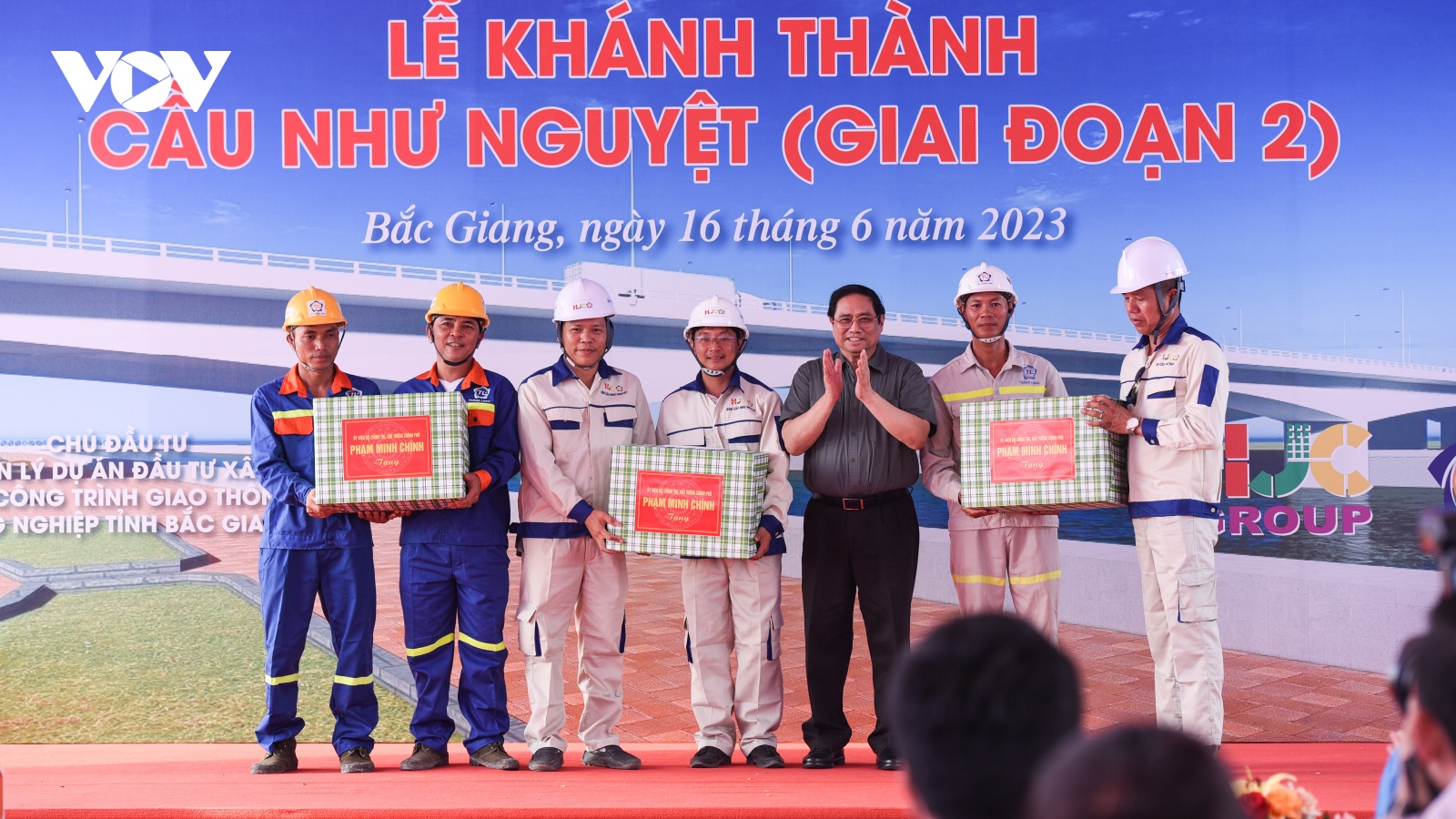 Toàn cảnh Thủ tướng Phạm Minh Chính dự khánh thành cầu Như Nguyệt