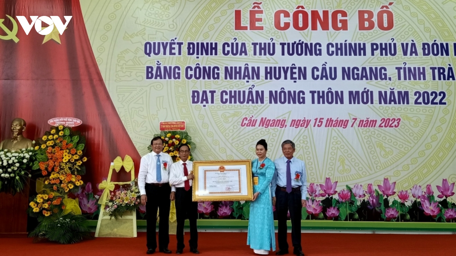 Thêm 2 huyện của tỉnh Trà Vinh đạt chuẩn nông thôn mới