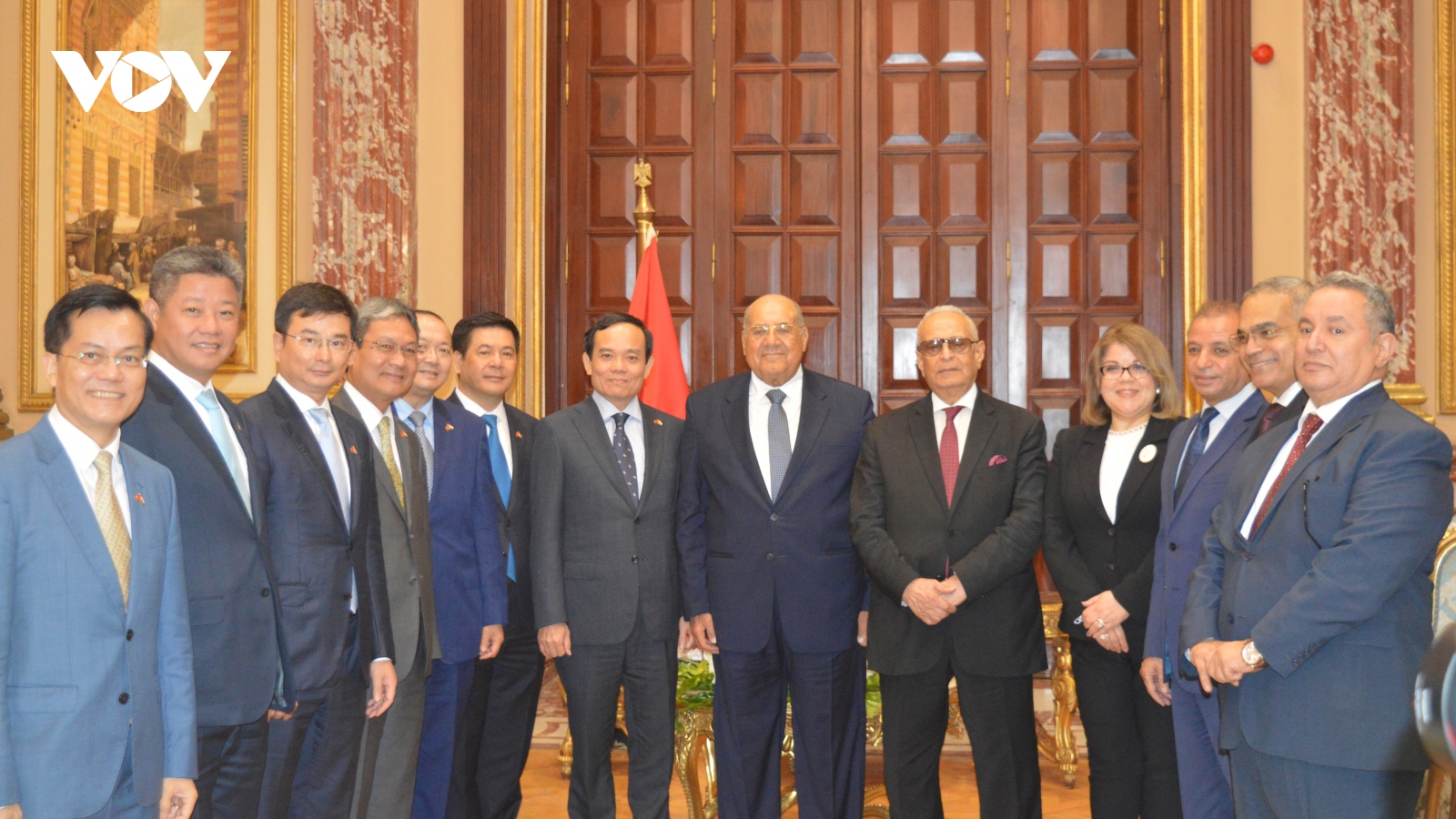 Phó Thủ tướng Trần Lưu Quang tiếp xúc nhiều quan chức cấp cao Ai Cập