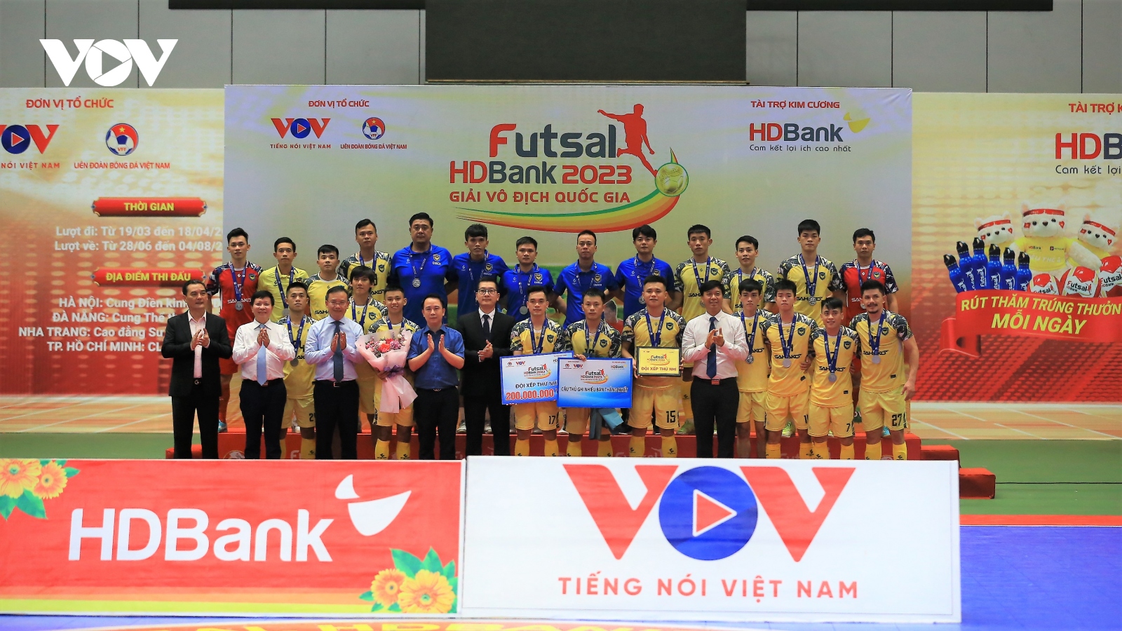 Kết thúc giải Futsal HDBank VĐQG 2023: Sahako không thể bảo vệ chức vô địch