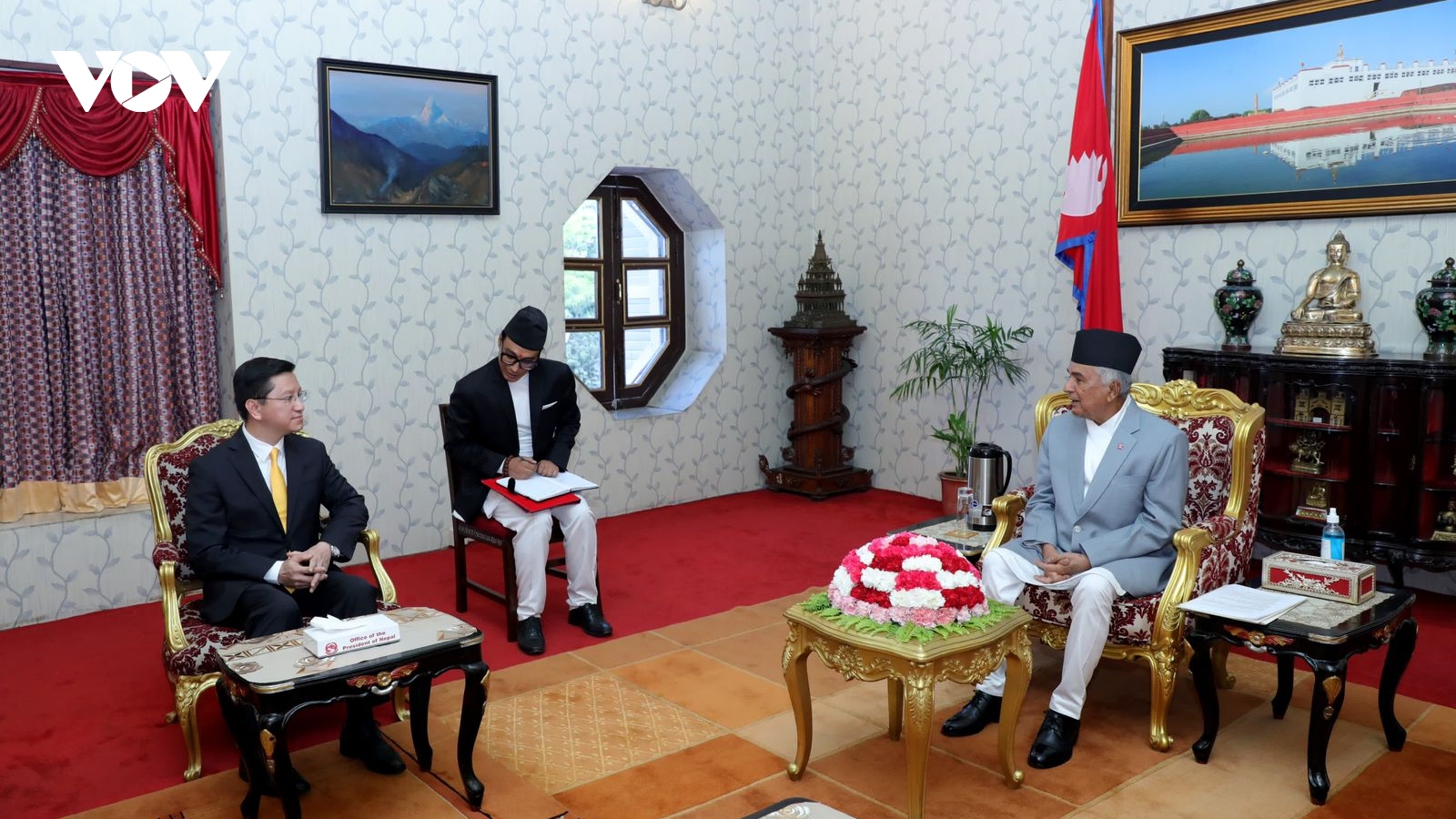 Đại sứ Nguyễn Thanh Hải trình Thư ủy nhiệm lên Tổng thống Nepal
