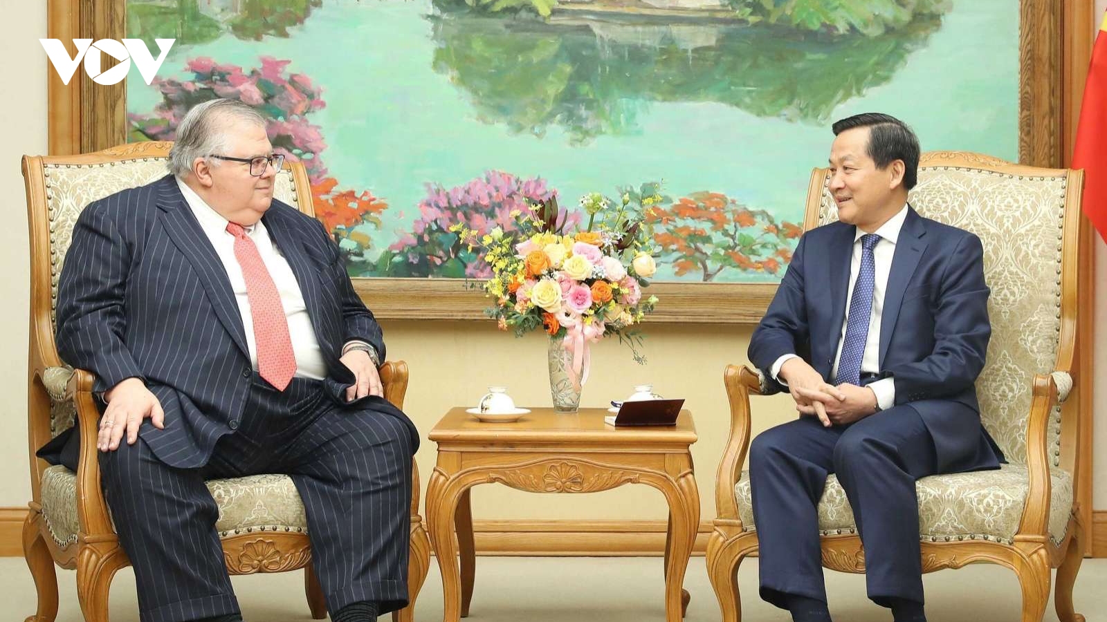 Phó Thủ tướng Lê Minh Khái tiếp Tổng Giám đốc Ngân hàng Thanh toán quốc tế