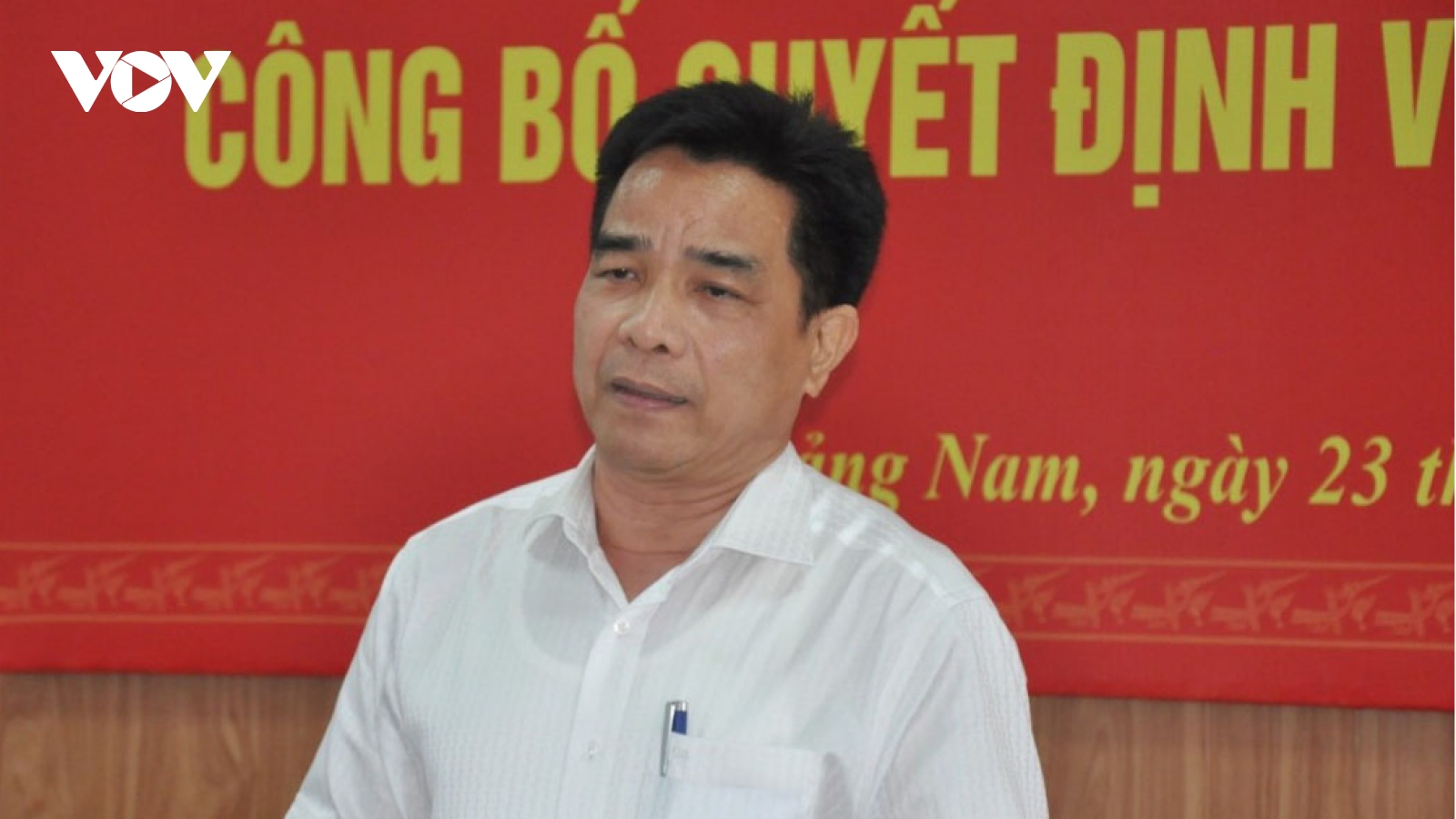 Ông Lê Văn Dũng, Phó Bí Thường trực Tỉnh ủy điều hành Tỉnh ủy Quảng Nam
