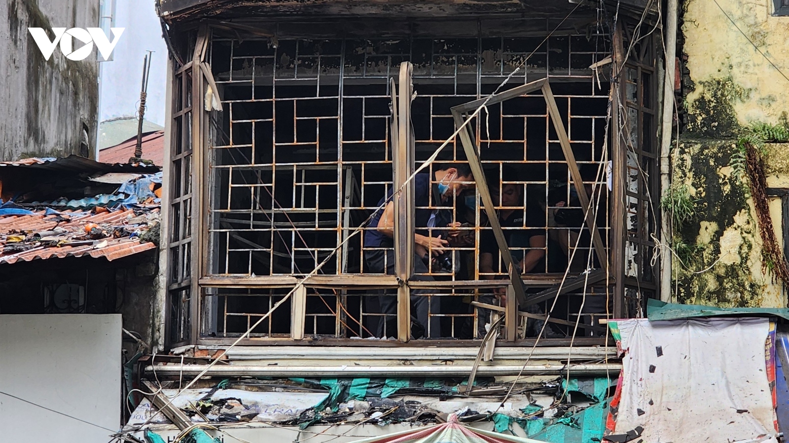 Hiện trường vụ cháy khiến 4 người tử vong tại phố Hàng Lược, Hà Nội