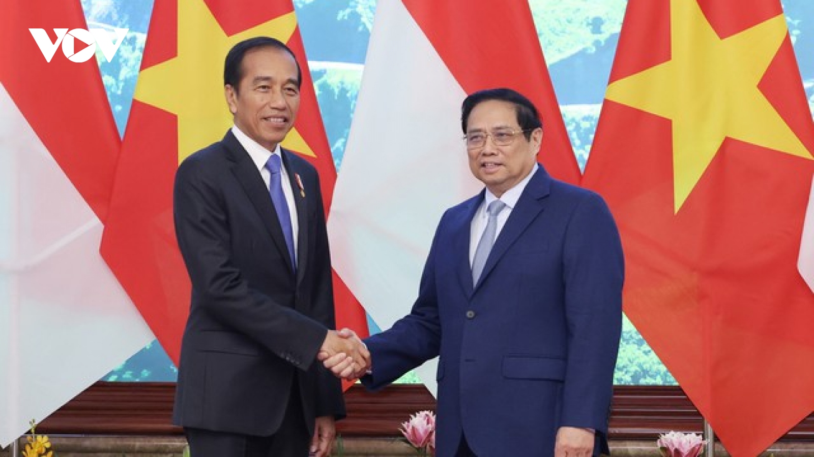 Thủ tướng Chính phủ Phạm Minh Chính tiếp Tổng thống Indonesia Joko Widodo