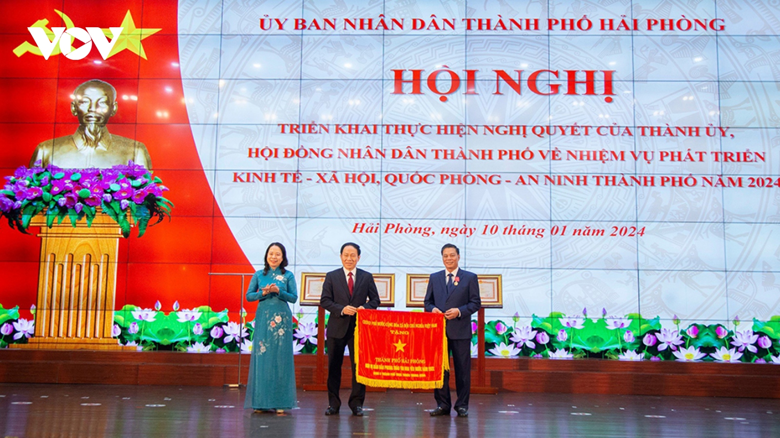 Phó Chủ tịch nước Võ Thị Ánh Xuân dự hội nghị triển khai nhiệm vụ của Hải Phòng