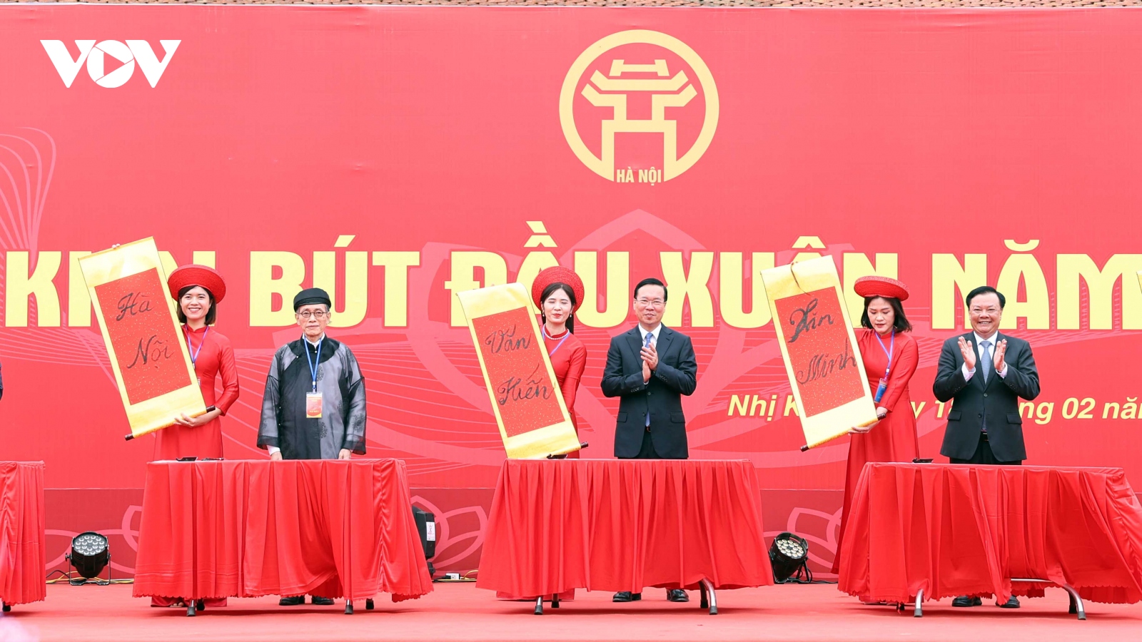 Chủ tịch nước Võ Văn Thưởng dự khai bút đầu xuân tại Hà Nội