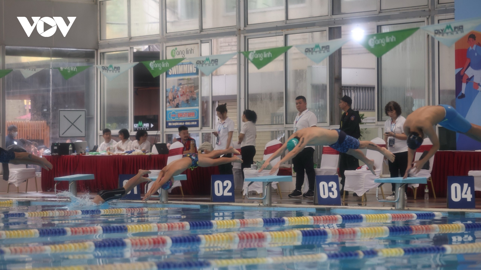 522 vận động viên học sinh Hà Nội thi đấu môn Bơi Hội khoẻ Phù Đổng