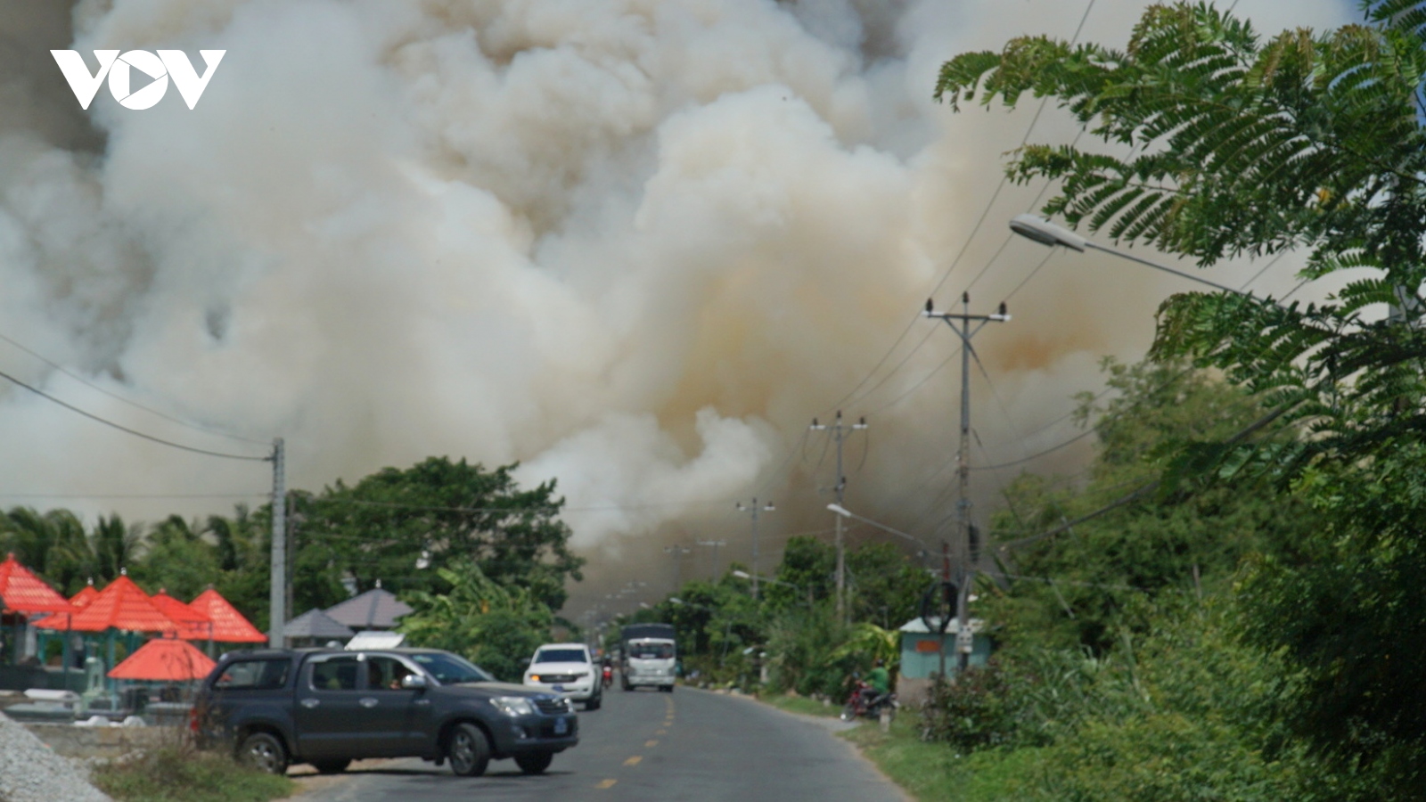 Xảy ra cháy ở Vườn quốc gia Tràm Chim tỉnh Đồng Tháp