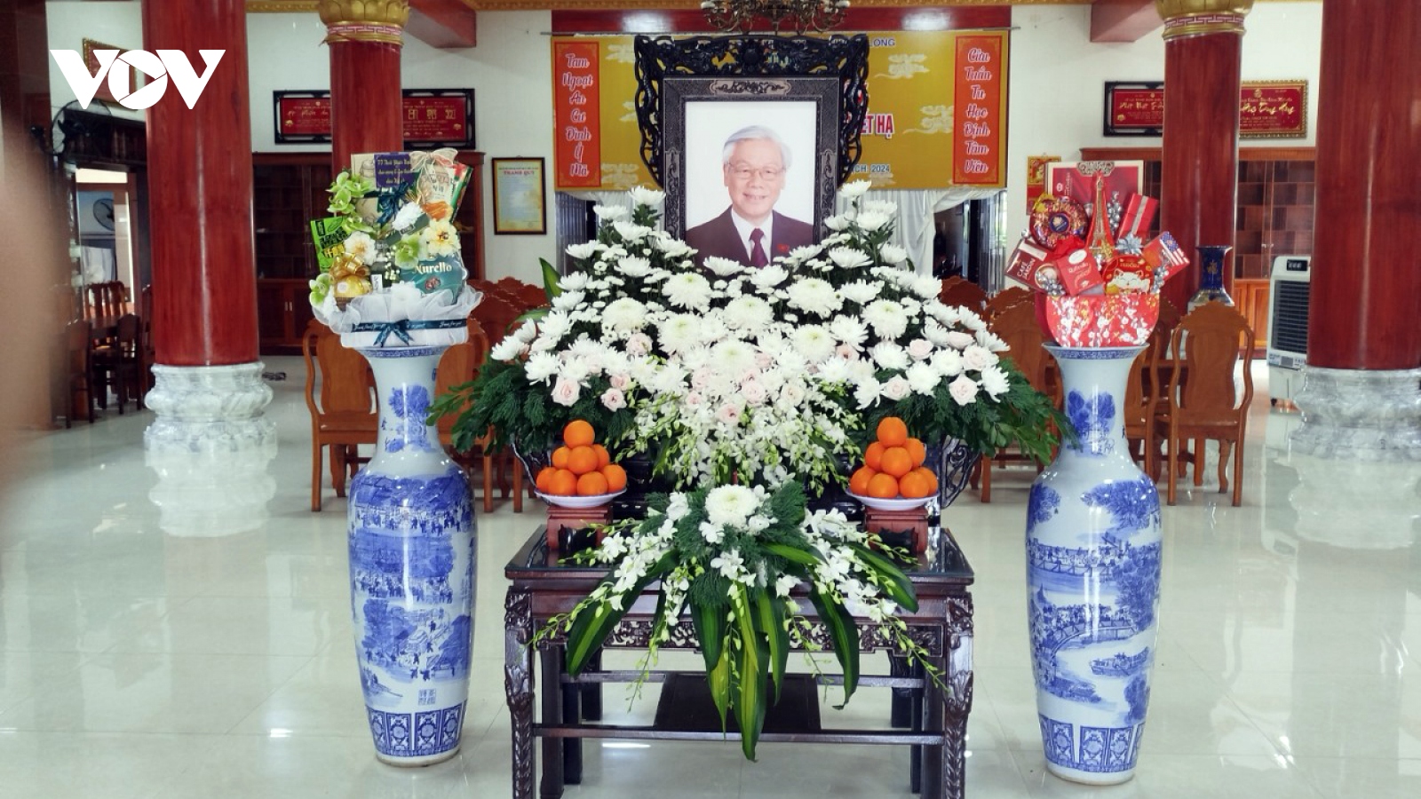 Nhiều chùa ở Vĩnh Long làm lễ tưởng niệm Tổng Bí thư Nguyễn Phú Trọng