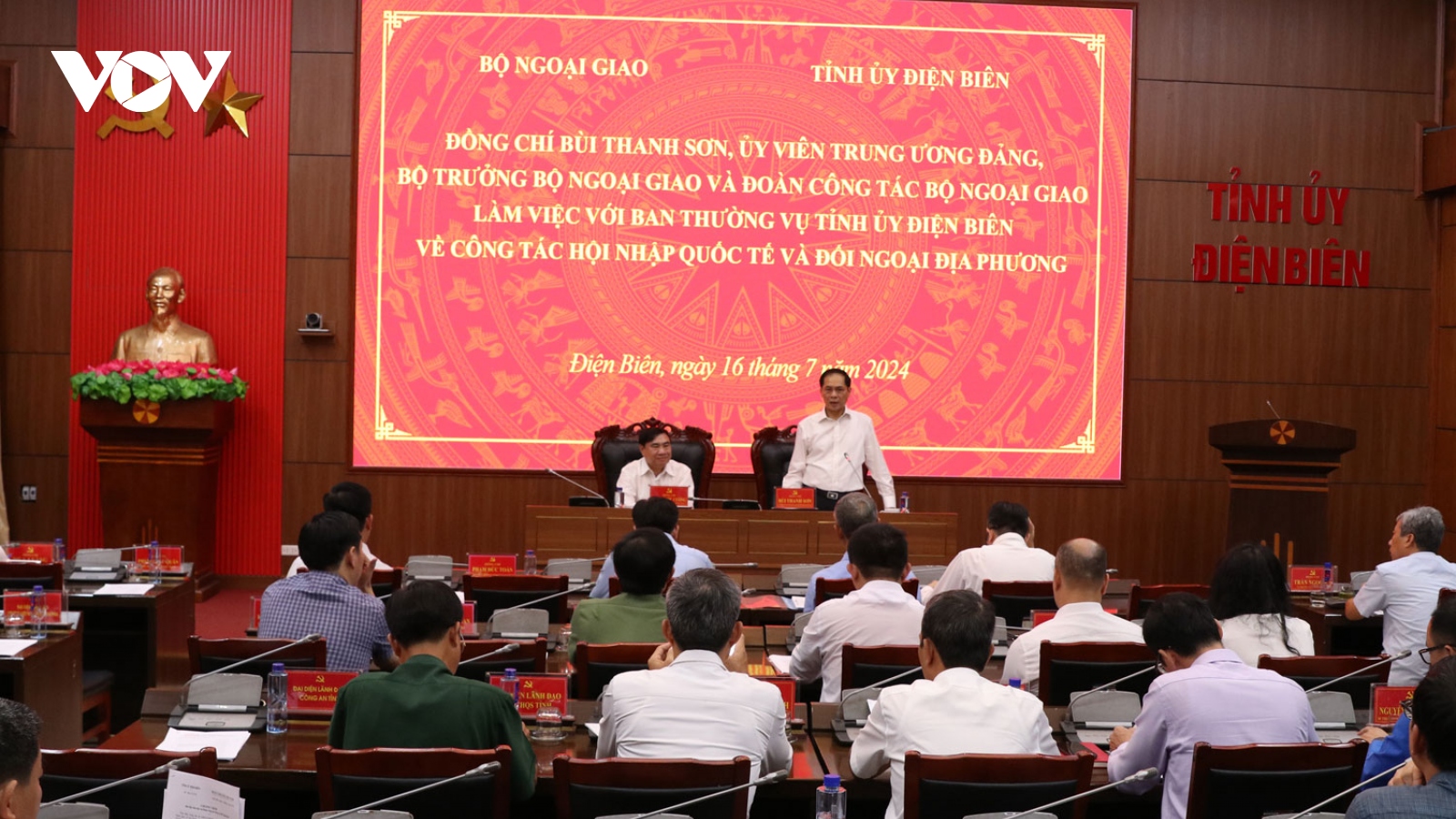 Bộ trưởng Bộ Ngoại giao Bùi Thanh Sơn làm việc với tỉnh Điện Biên