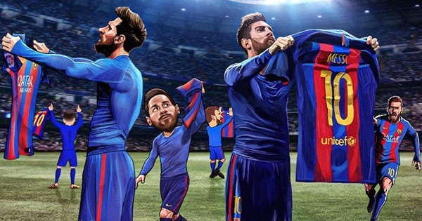 Biếm họa 24h: Lionel Messi và màn ăn mừng khiến Ronaldo phải chết lặng