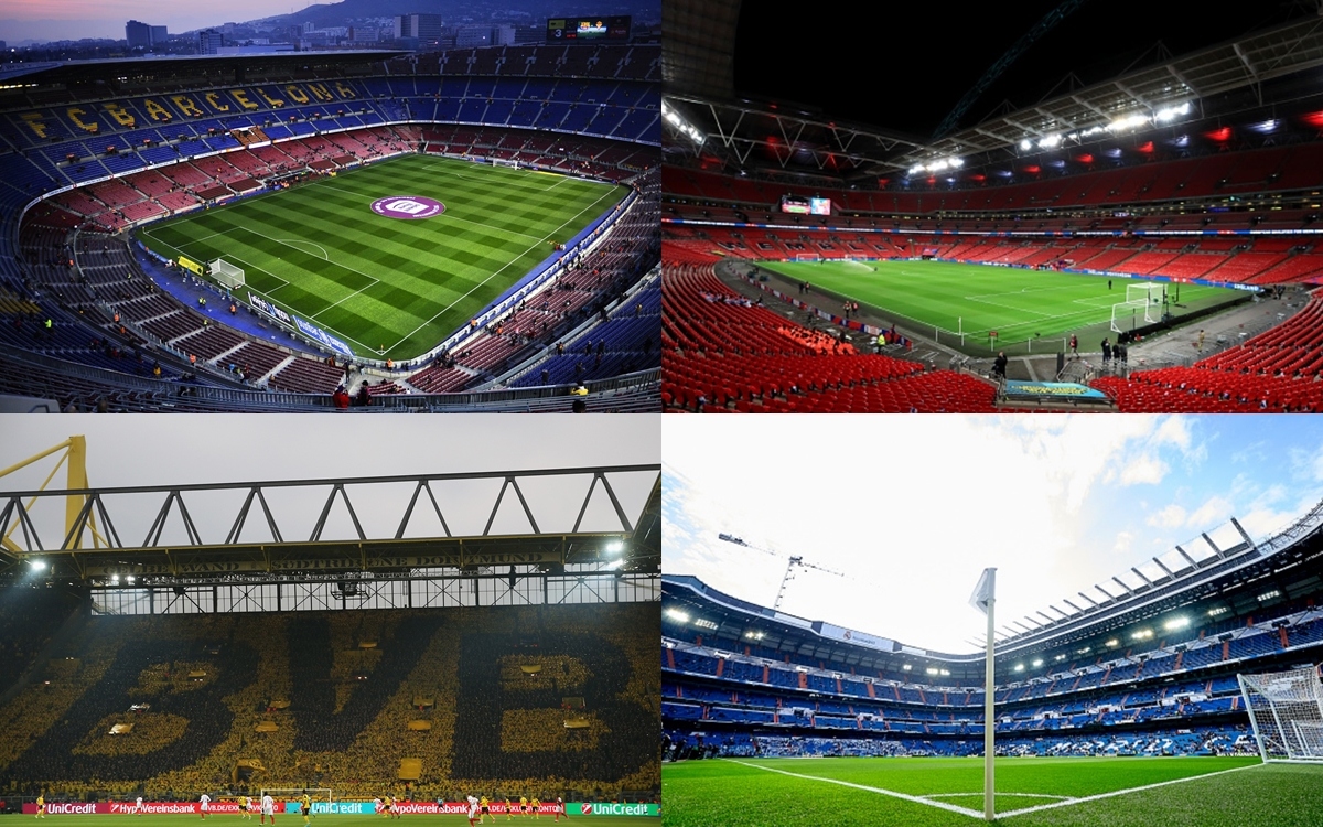 10 sân vận động có sức chứa lớn nhất châu Âu có thể bạn không biết?