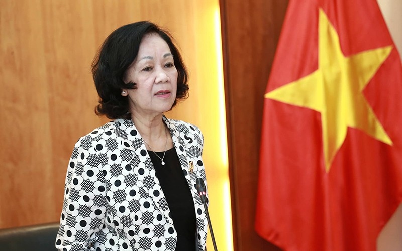 Bà Trương Thị Mai làm việc về Quy chế dân vận của Hệ thống chính trị