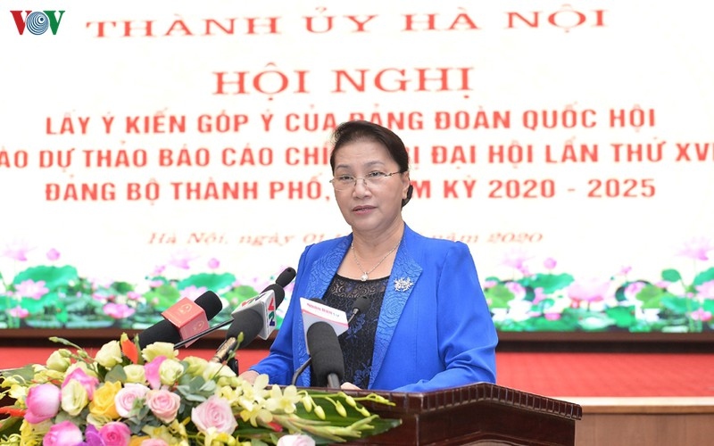 Hà Nội lấy ý kiến của Đảng đoàn Quốc hội vào Dự thảo báo cáo chính trị