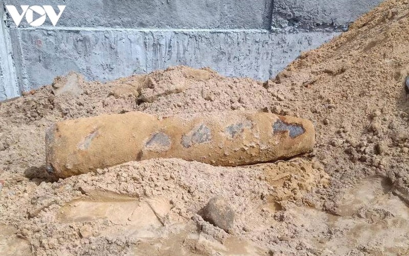Người dân thị xã Điện Bàn phát hiện quả bom 250kg khi đào móng nhà