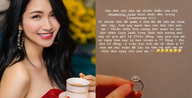 Chuyện showbiz: Hòa Minzy kể chuyện mất nhẫn kim cương 300 triệu đồng