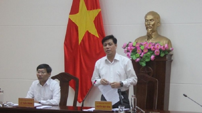 Thứ trưởng Bộ GTVT Nguyễn Ngọc Đông phát biểu tại buổi làm việc.