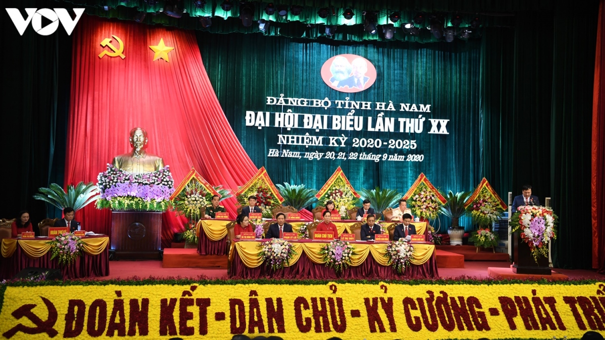 Đại hội Đảng bộ tỉnh Hà Nam lần thứ XX. (Ảnh: Trọng Phú)