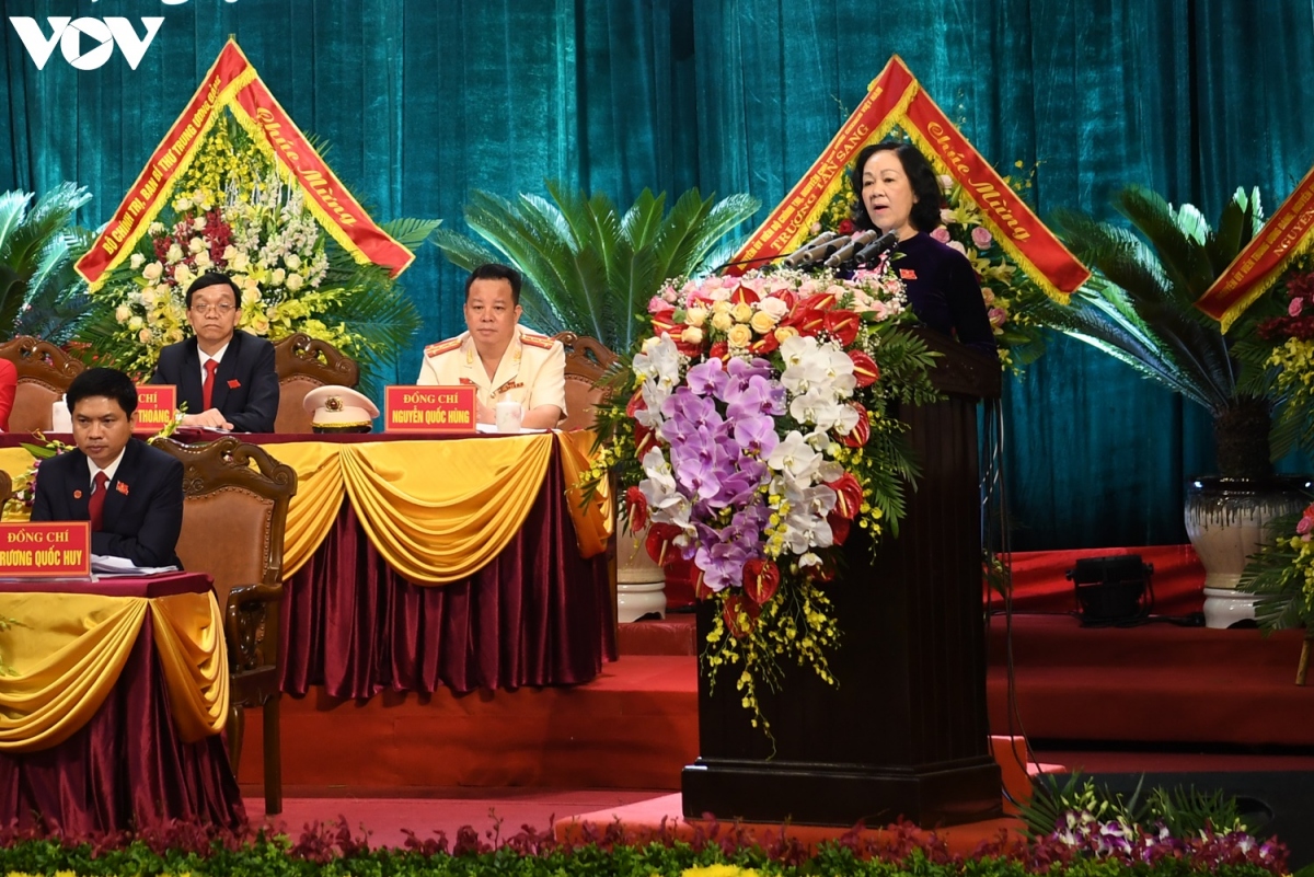 Trưởng Ban Dân vận Trung ương Trương Thị Mai phát biểu chỉ đạo Đại hội