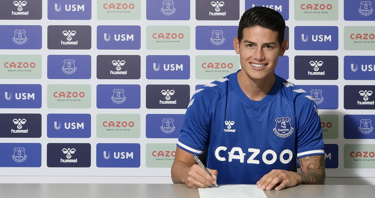 James Rodriguez chính thức chuyển đến Everton. (Ảnh: Everton).