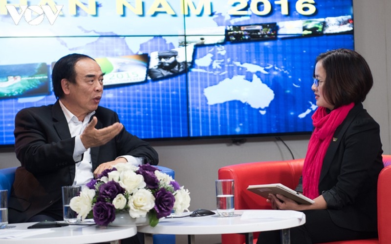 Ông Ngô Quang Xuân trong một cuộc trả lời phỏng vấn phóng viên VOV