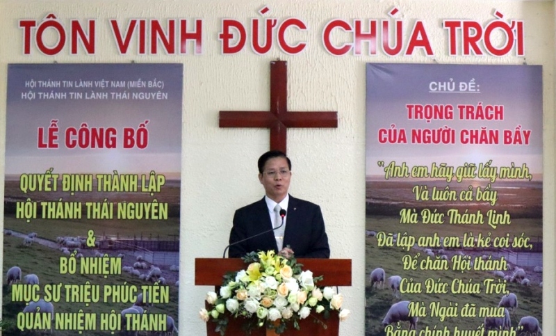 Mục sư Nguyễn Hữu Mạc, Hội trưởng Hội thánh Tin lành Việt Nam Miền Bắc. Ảnh: Hội thánh Tin lành Việt Nam Miền Bắc