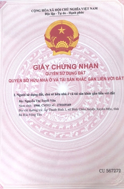 Nhóm người làm sổ đỏ giả cho bà Vân