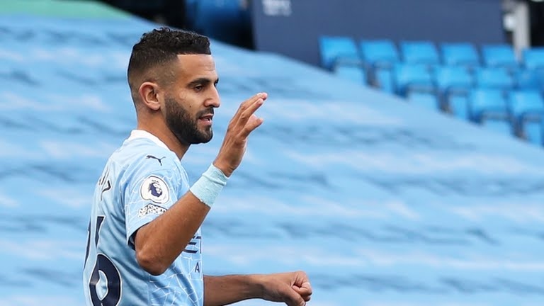 Mahrez xé lưới đội bóng cũ. (Ảnh: Reuters)