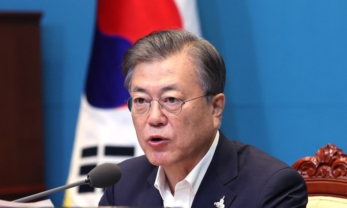 Tổng thống Hàn Quốc Moon Jae-in. Ảnh: Yonhap.
