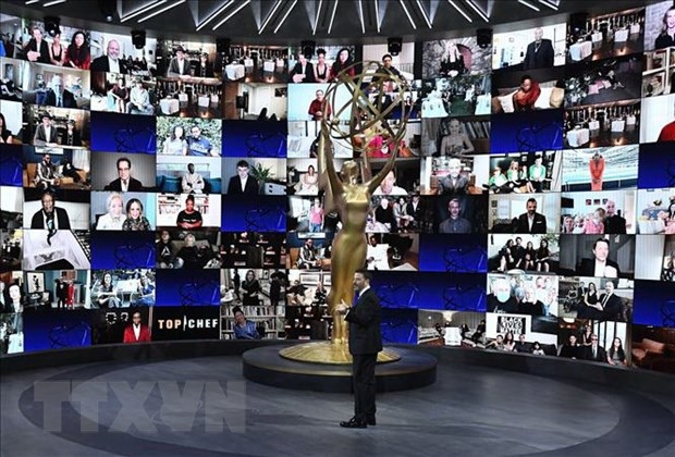 Lễ trao giải truyền hình Emmy lần thứ 72 được tổ chức trực tuyến tại trung tâm Staples ở Los Angeles, Mỹ, ngày 20/9/2020. (Ảnh: AFP)