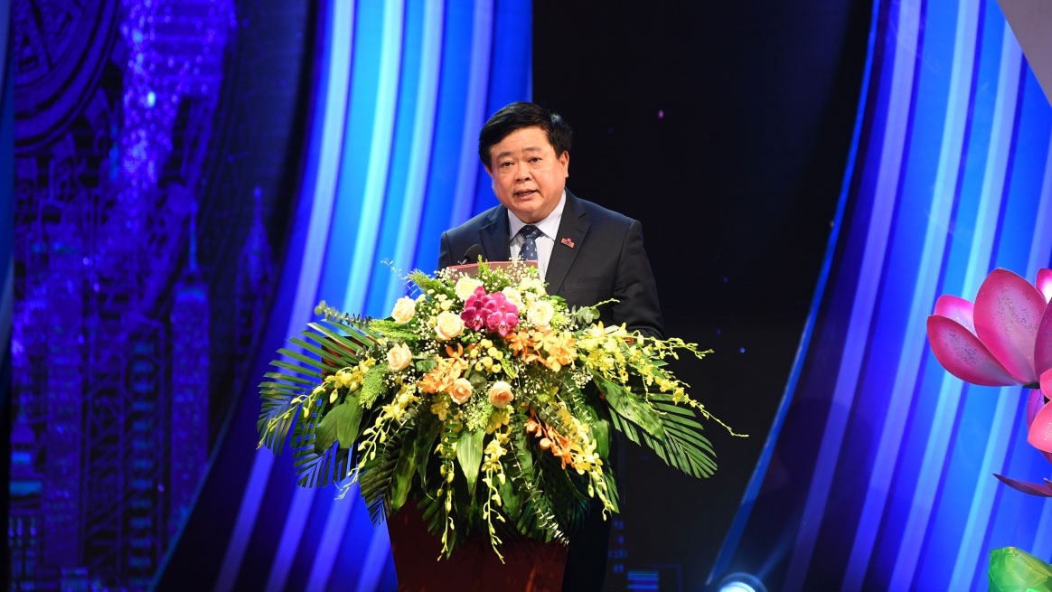 Tổng Giám đốc Đài TNVN Nguyễn Thế Kỷ phát biểu tại Lễ kỷ niệm.