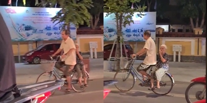 Ông chở bà e ấp trên xe đạp cũ: 'Mình sẽ bên nhau mãi nhé'
