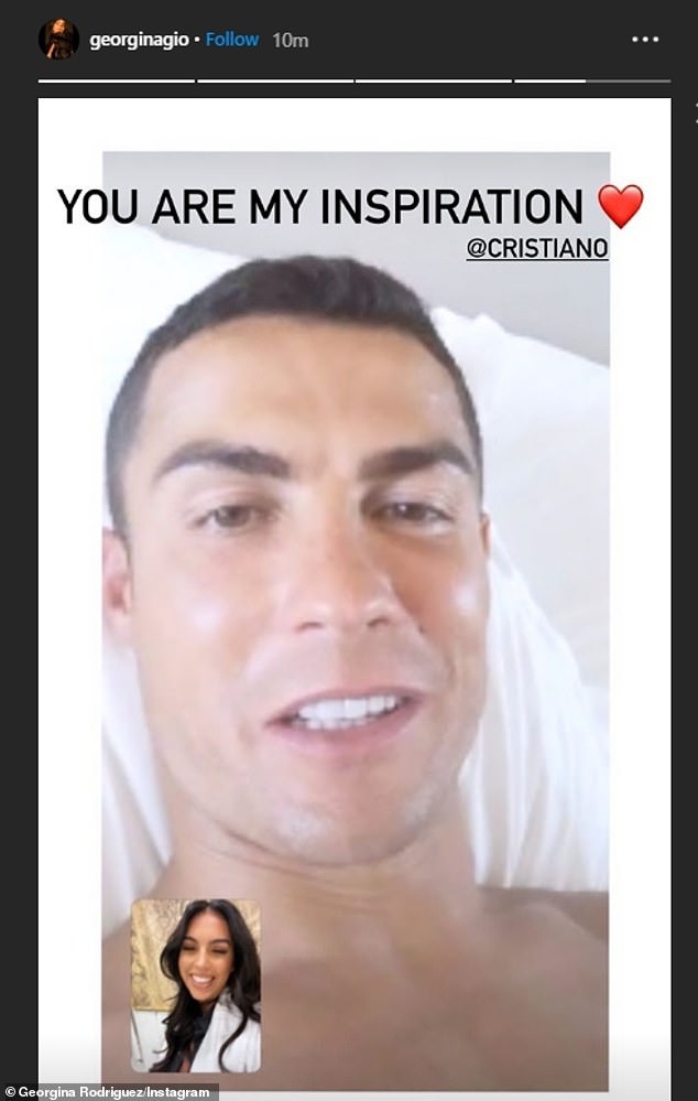 Bạn gái của Ronaldo - Georgina Rodriguez đã gửi những lời động viên đến siêu sao này trên mạng xã hội. (Ảnh: Instagram).