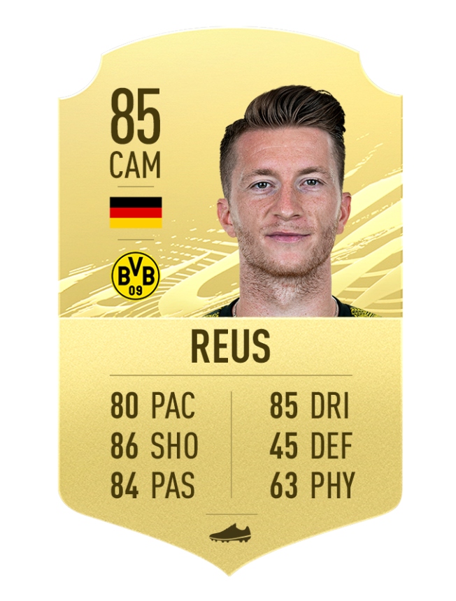 Tiền vệ: Marco Reus | Borussia Dortmund | Chỉ số tổng thể 85
