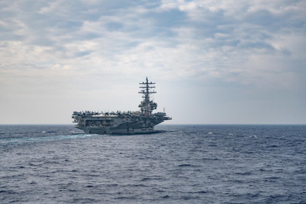 Tàu sân bay Mỹ USS Ronald Reagan đi vào Biển Đông tháng 5/2020. Ảnh: Hải quân Mỹ