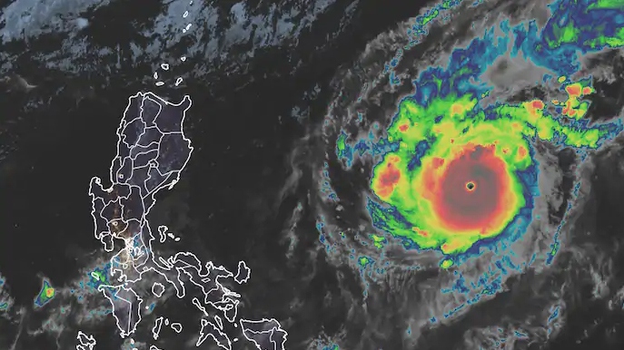 Siêu bão Goni mạnh nhất năm 2020 đang di chuyển về phía Philippines