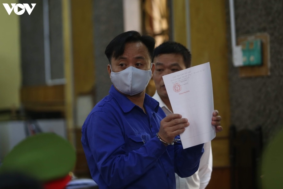 Bị cáo Nguyễn Minh Khoa tại phiên Tòa sáng nay