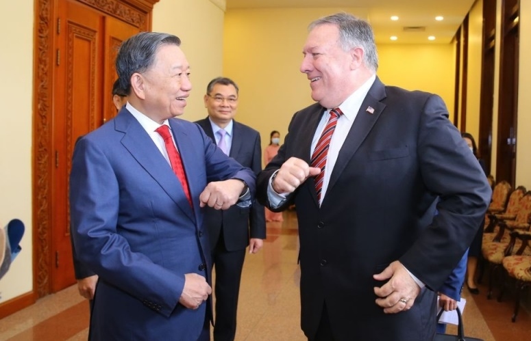 Bộ trưởng Bộ Công an Tô Lâm tiếp Ngoại trưởng Hoa Kỳ Mike Pompeo