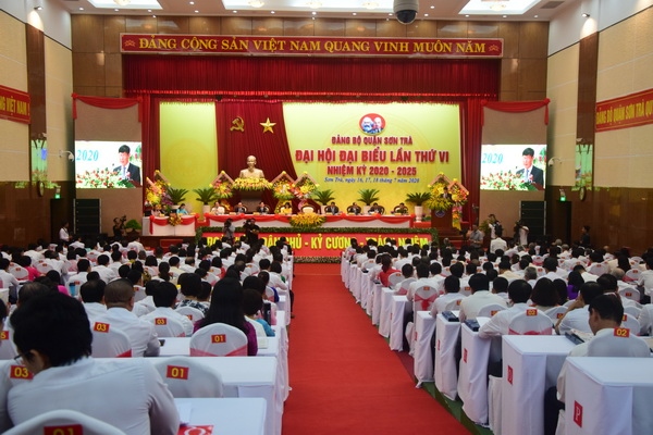 Thành ủy Đà Nẵng lãnh đạo, chỉ đạo thành công Đại hội Đảng cấp cơ sở và cấp trên cơ sở (Ảnh: Đại hội Đảng bộ Quận Sơn Trà).
