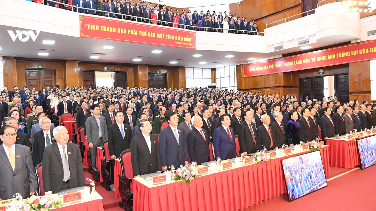 Các đại biểu dự Đại hội đảng bộ tỉnh Thanh Hoá