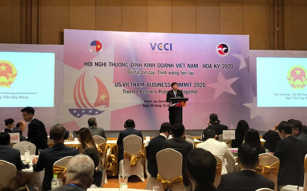 Hội nghị Thượng đỉnh Kinh doanh Việt Nam-Hoa Kỳ diễn ra tại Hà Nội, sáng nay (9/10).