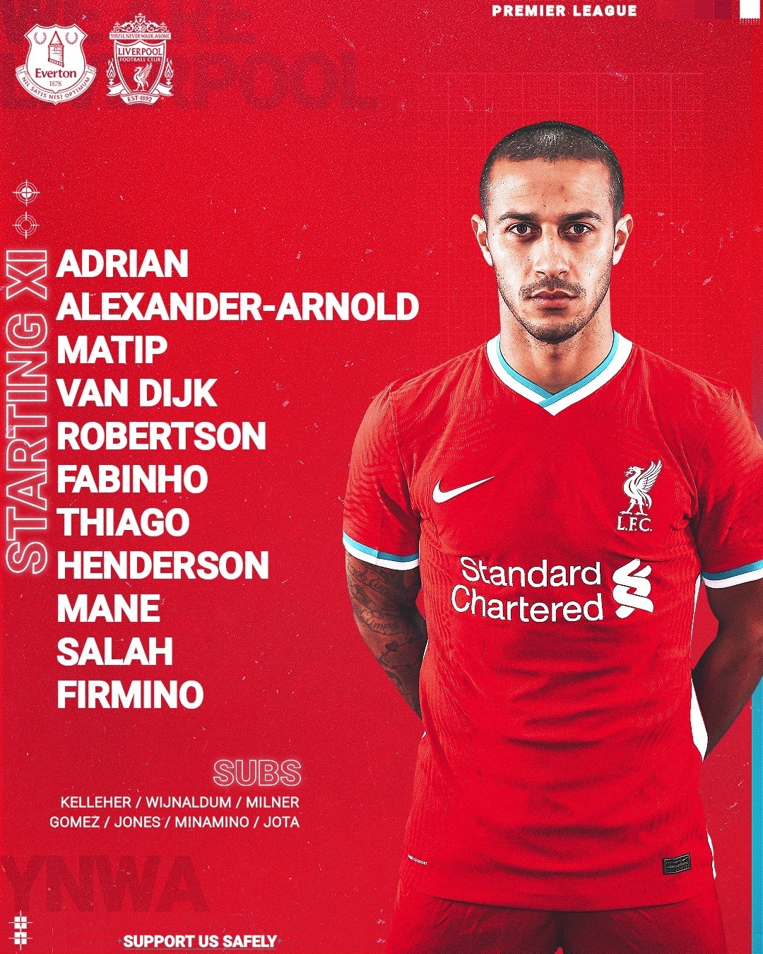 Đội hình xuất phát của Liverpool (Ảnh: LFC)