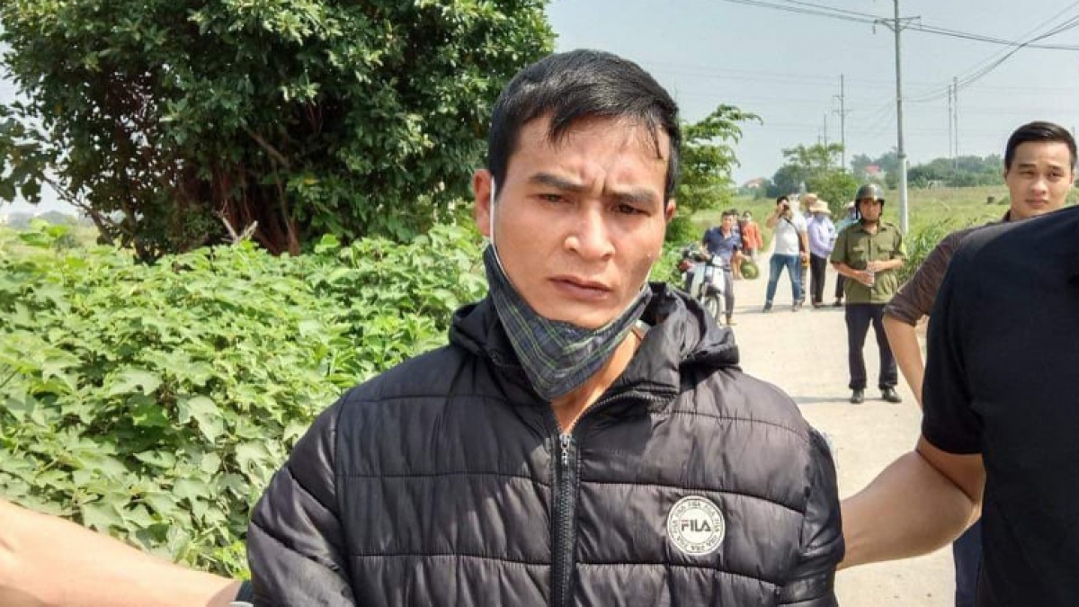 Đối tượng Nguyễn Xuân Trung bị bắt giữ.