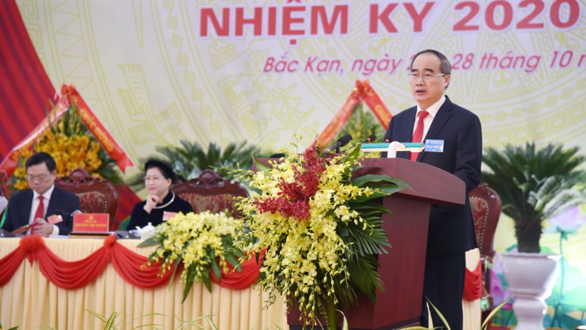 Ông Nguyễn Thiện Nhân dự và chỉ đạo Đại hội đại biểu Đảng bộ tỉnh Bắc Kạn